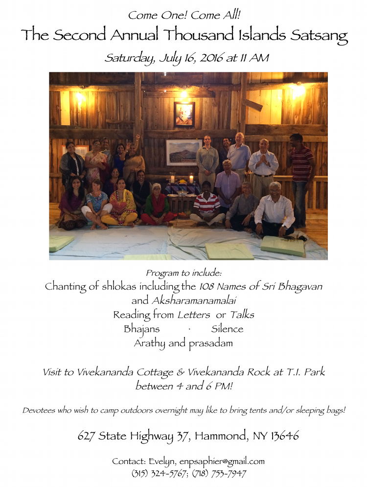 2016/07/16 Hammond Satsang invitation