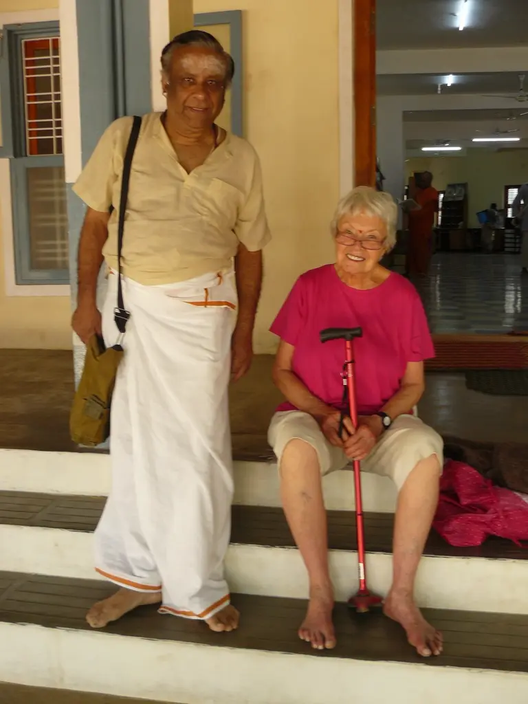 Jan 2018, T.S.Vaidyanathan & Margo in Sri Ramanasramam