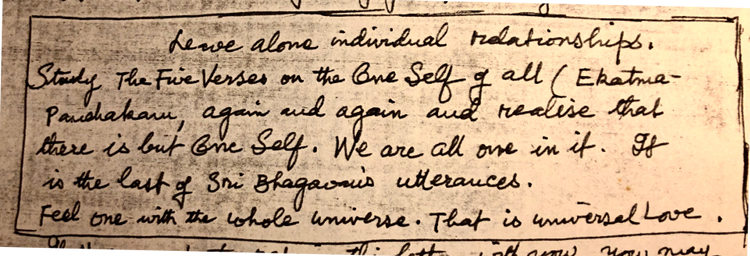 Sw.Viswanathan's letter to devotees