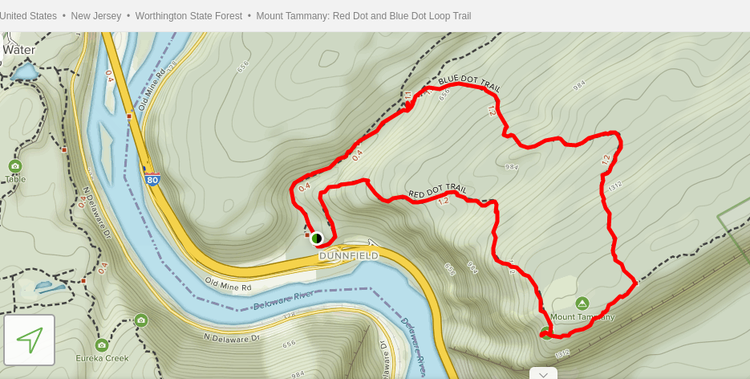 we took the red trail up & back