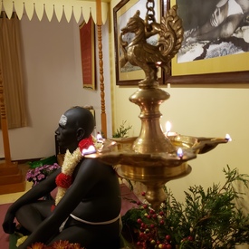 Side view of shrine at Arunachala Ramana Mandiram, Bridgetown, Nova Scotia, Canada