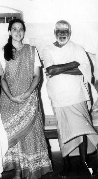 Evelyn with Kunju Swami