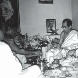 Sri Chalapati Sharma led the puja