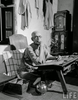 Beside the office safe Sri Ramana's brother keeps strict accounts and controls the ashram's organization with a shrewd and wary eye for business.