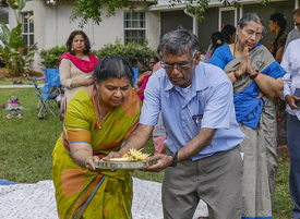 Dr. & Mrs. Rathinasamy at the consecration of the new 'Old Hall', Dec. 29, 2016