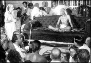 Sri Bhagavan reclining on the couch