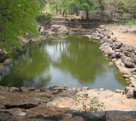 the Palakothu Tank where many sadhus<br>lived during Ramana's time