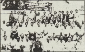 Pilgrims gather in Kilur for a group photo